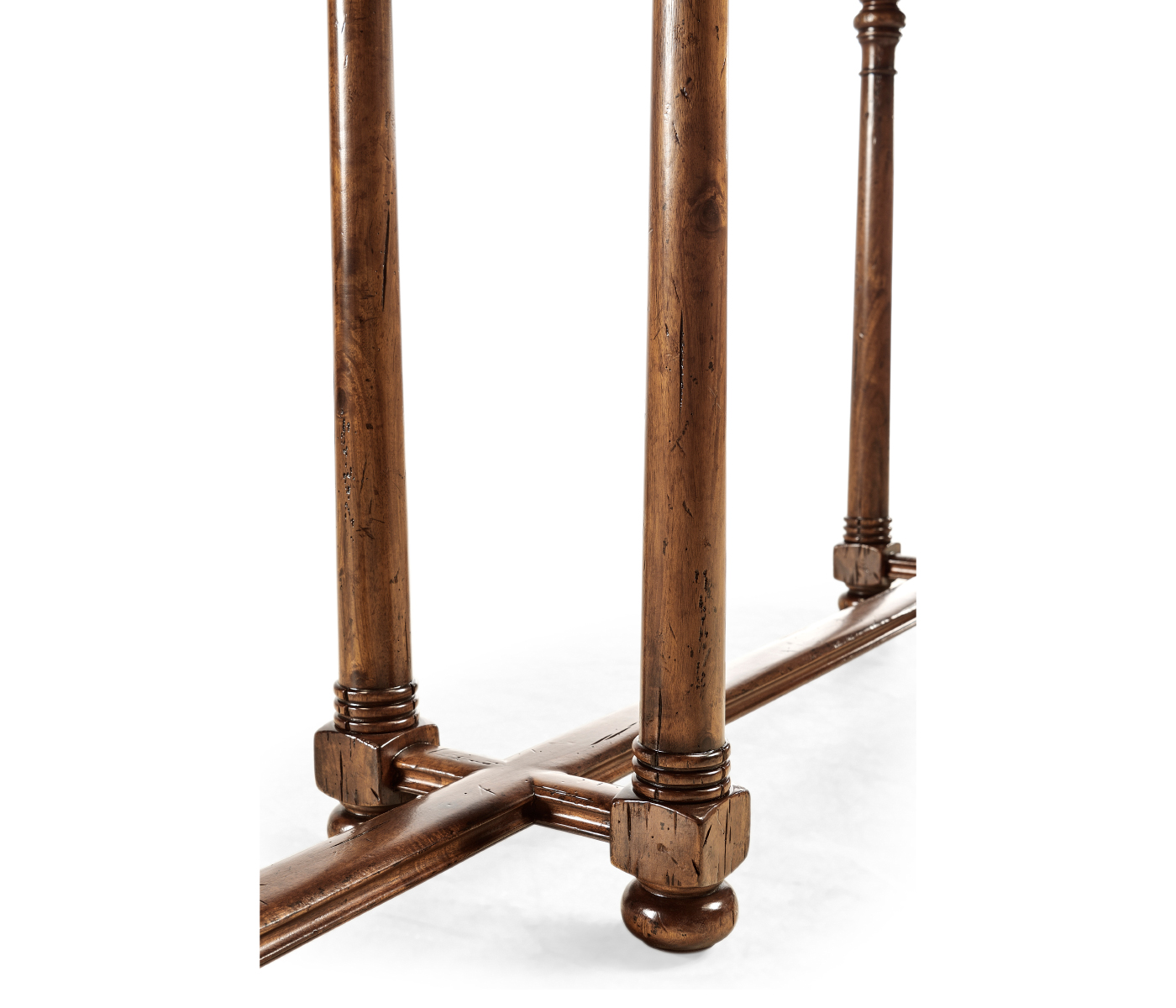 Large Walnut Oyster Parquet Console