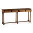 Large Walnut Oyster Parquet Console