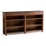 Walnut Oyster Double Open Bookcase