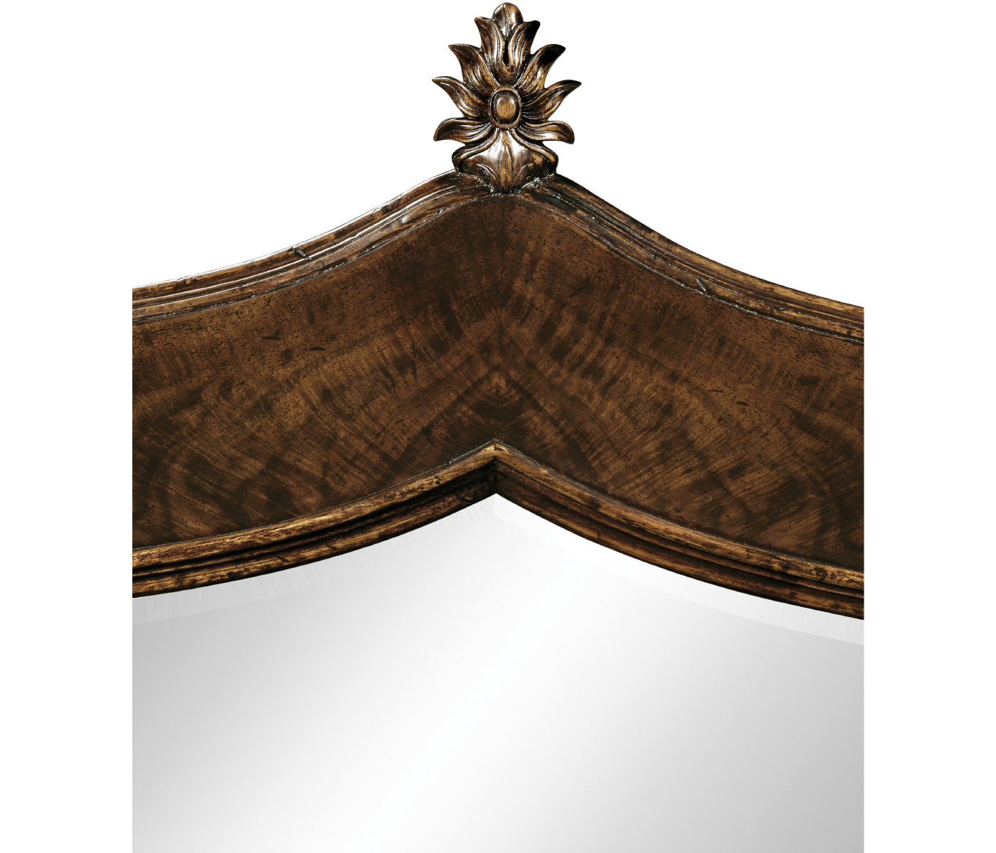 Gothic dark crotch walnut mirror