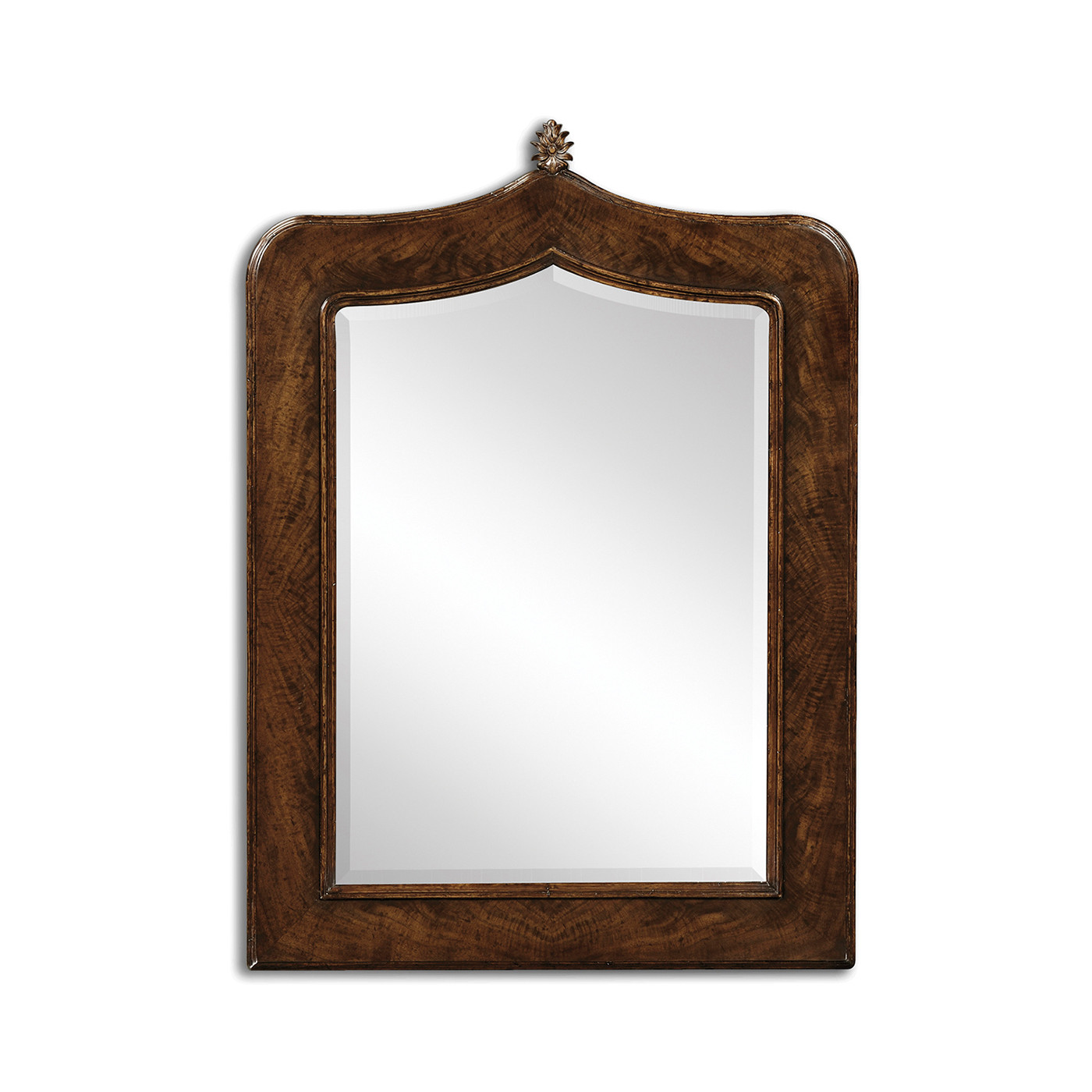 Gothic dark crotch walnut mirror