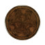 Dark walnut round lamp table