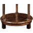 Dark walnut round lamp table