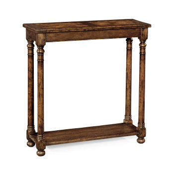 Small Walnut Oyster Parquet Console