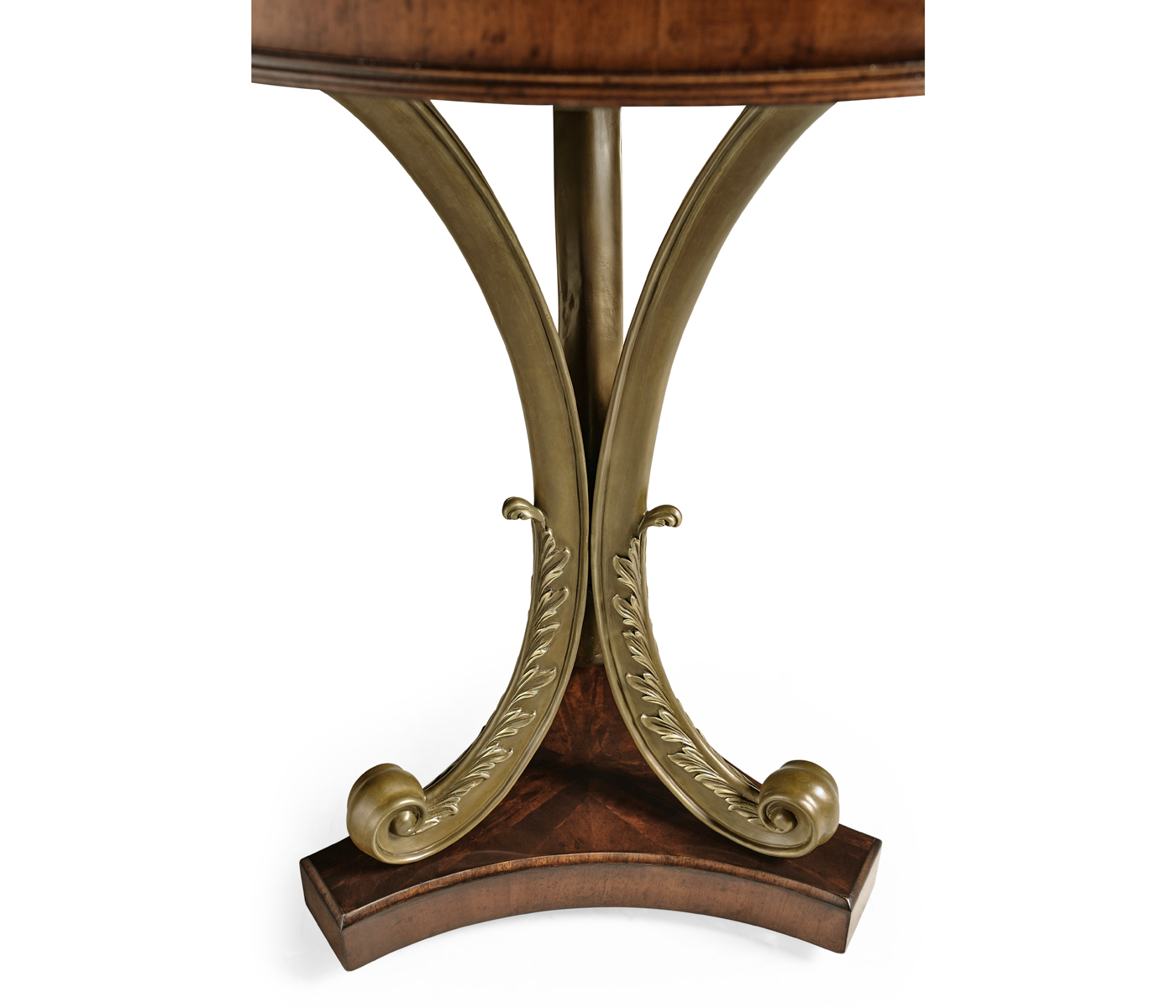 Mahogany & Brass Round Side Table