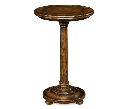Small Walnut Oyster Round Lamp Table