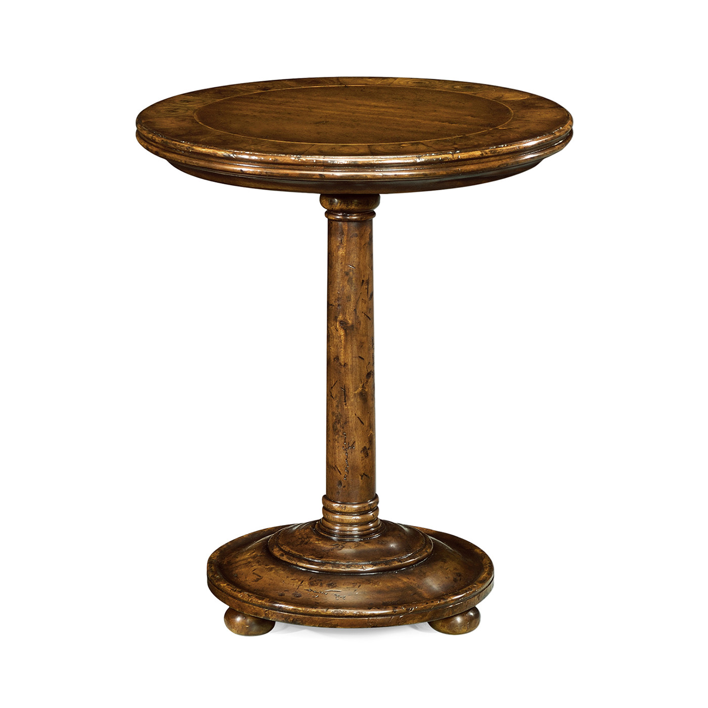 Large Walnut Oyster Round Lamp Table