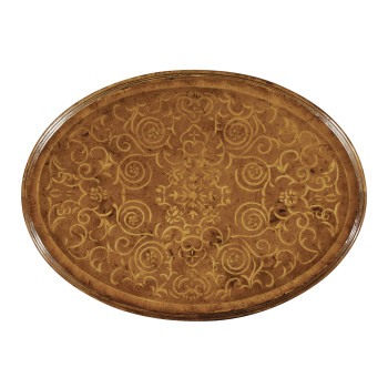 Seaweed two-tier oval lamp table