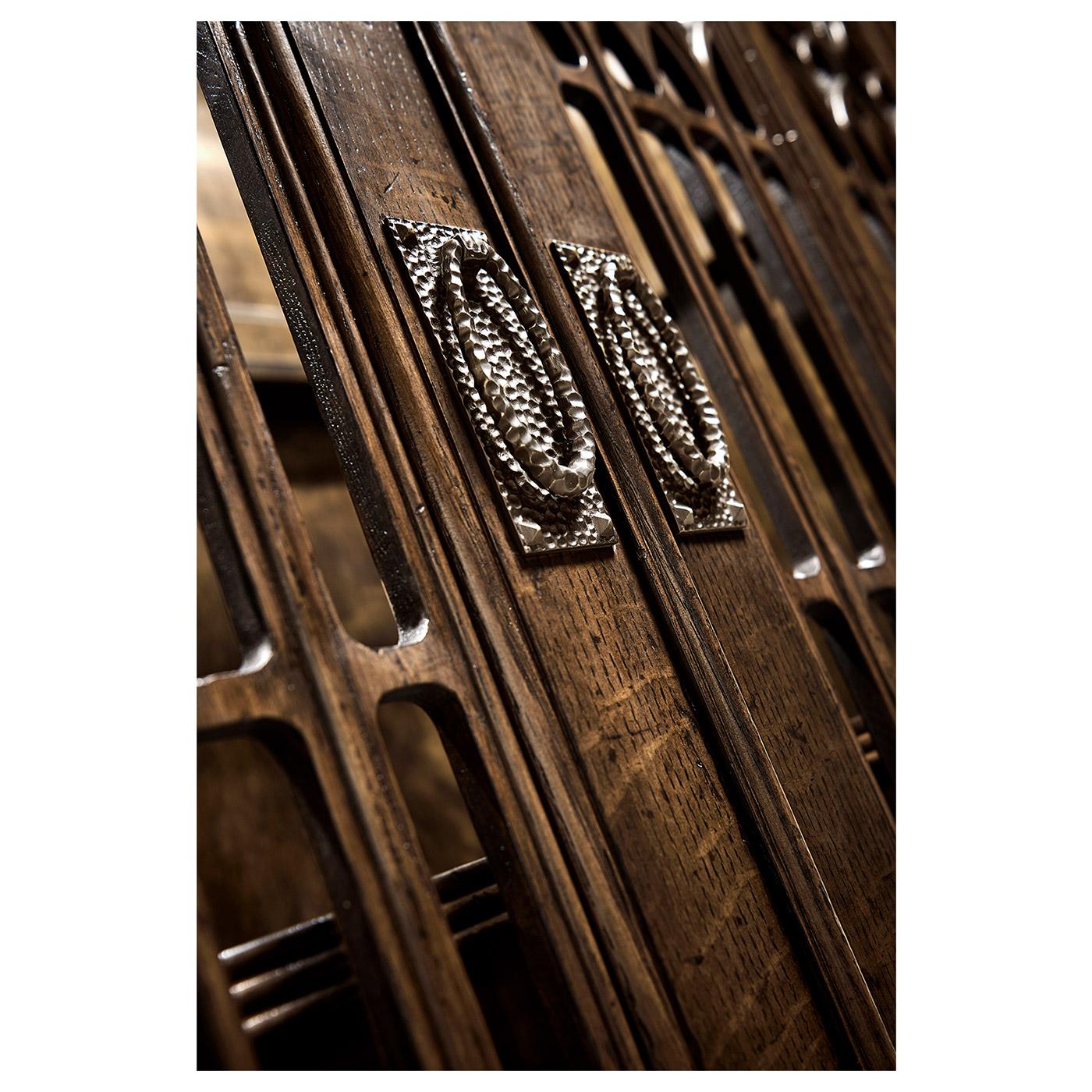 Gothic Dark Oak Display Cabinet