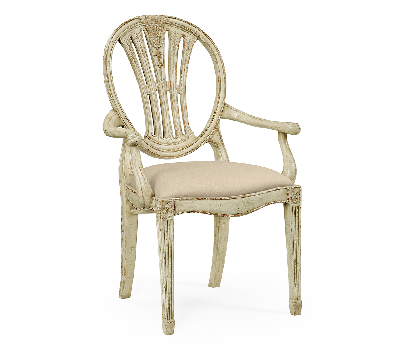 Hepplewhite Wheatsheaf Country Sage Arm Chair