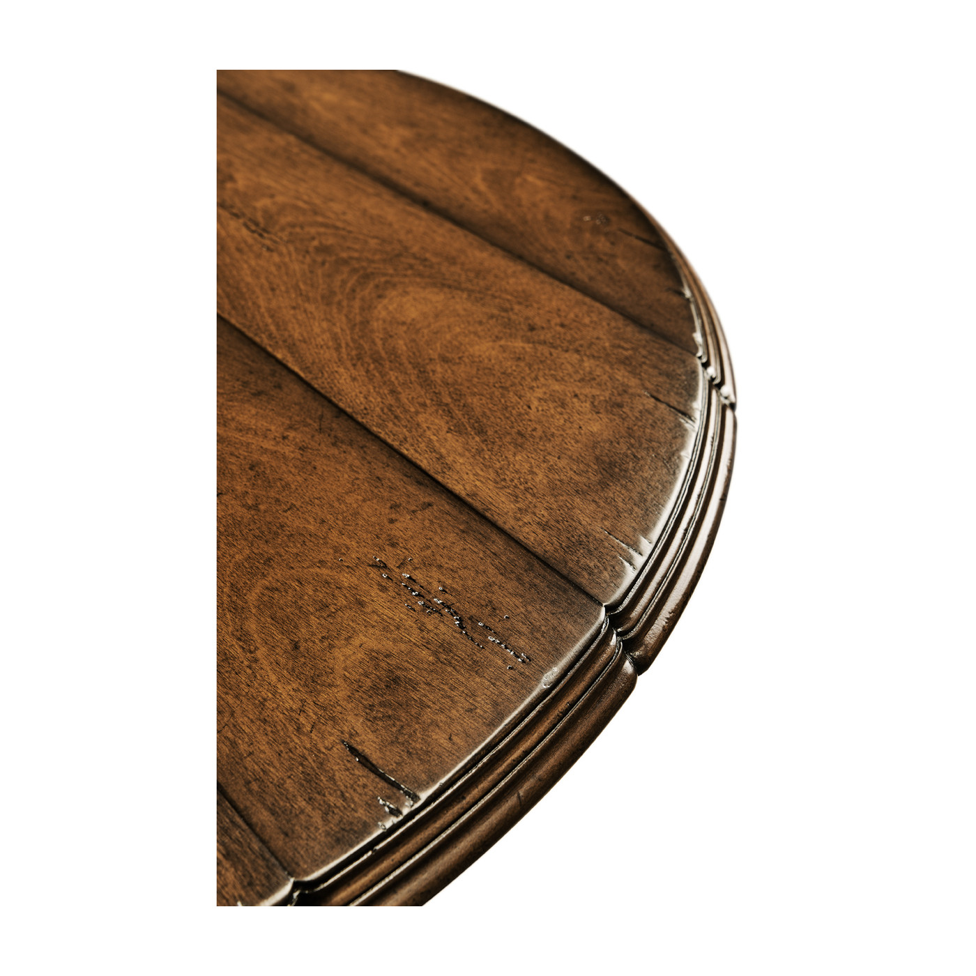 White rub-through tilt top table