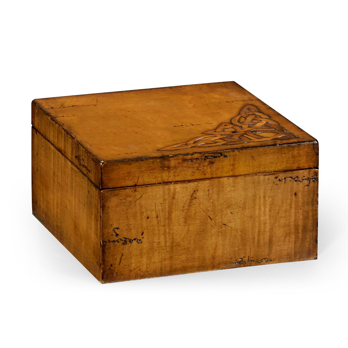 Raised Celtic Veneer Square Box