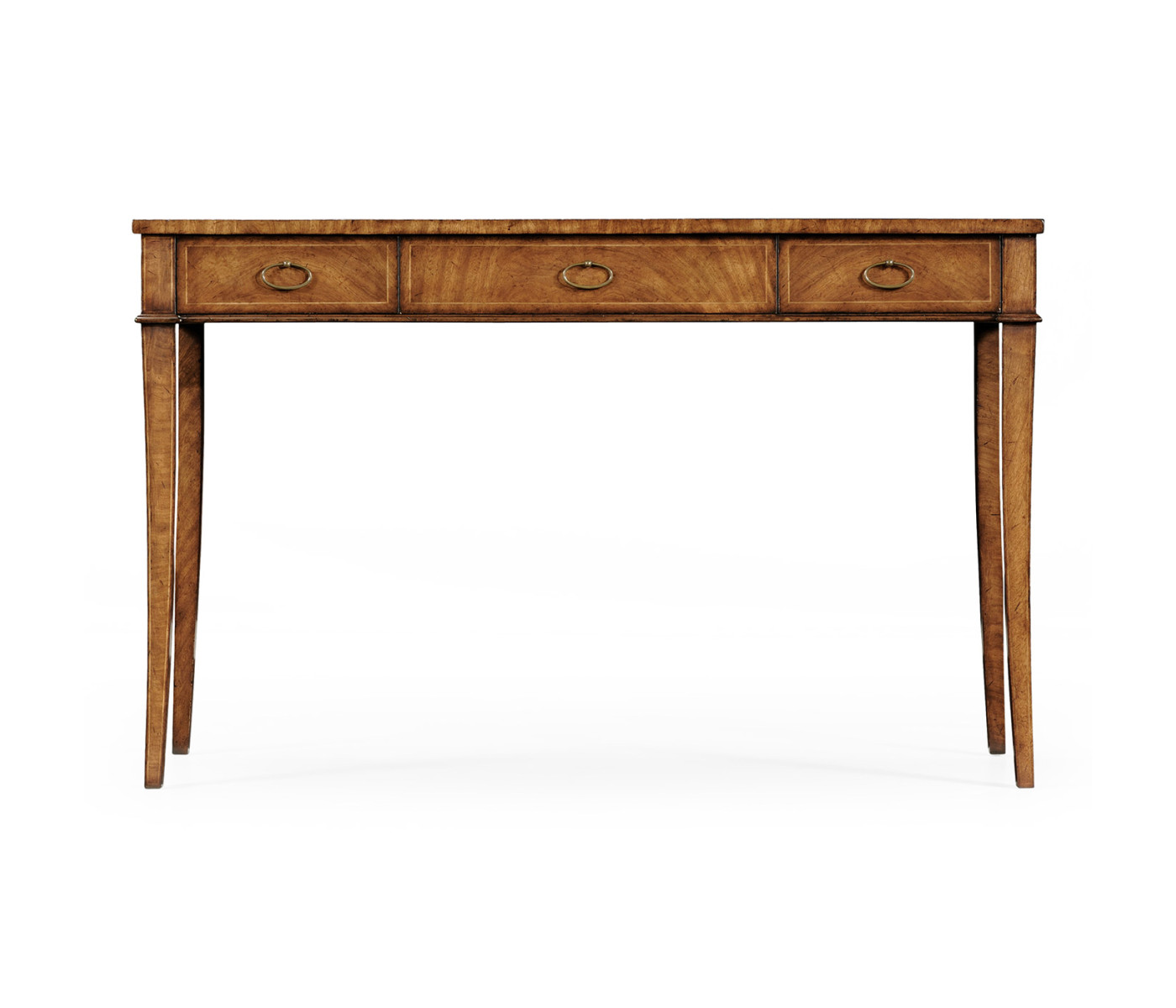 Crotch walnut narrow desk or side table