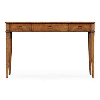 Crotch walnut narrow desk or side table