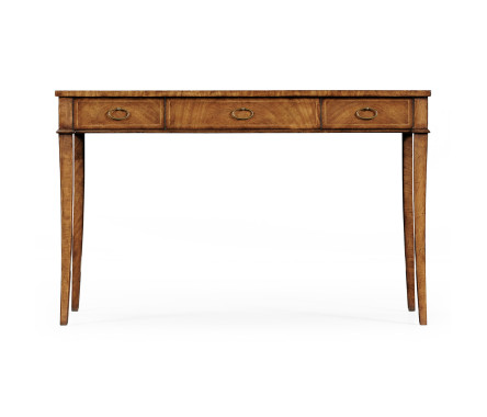 Crotch walnut narrow desk or side table