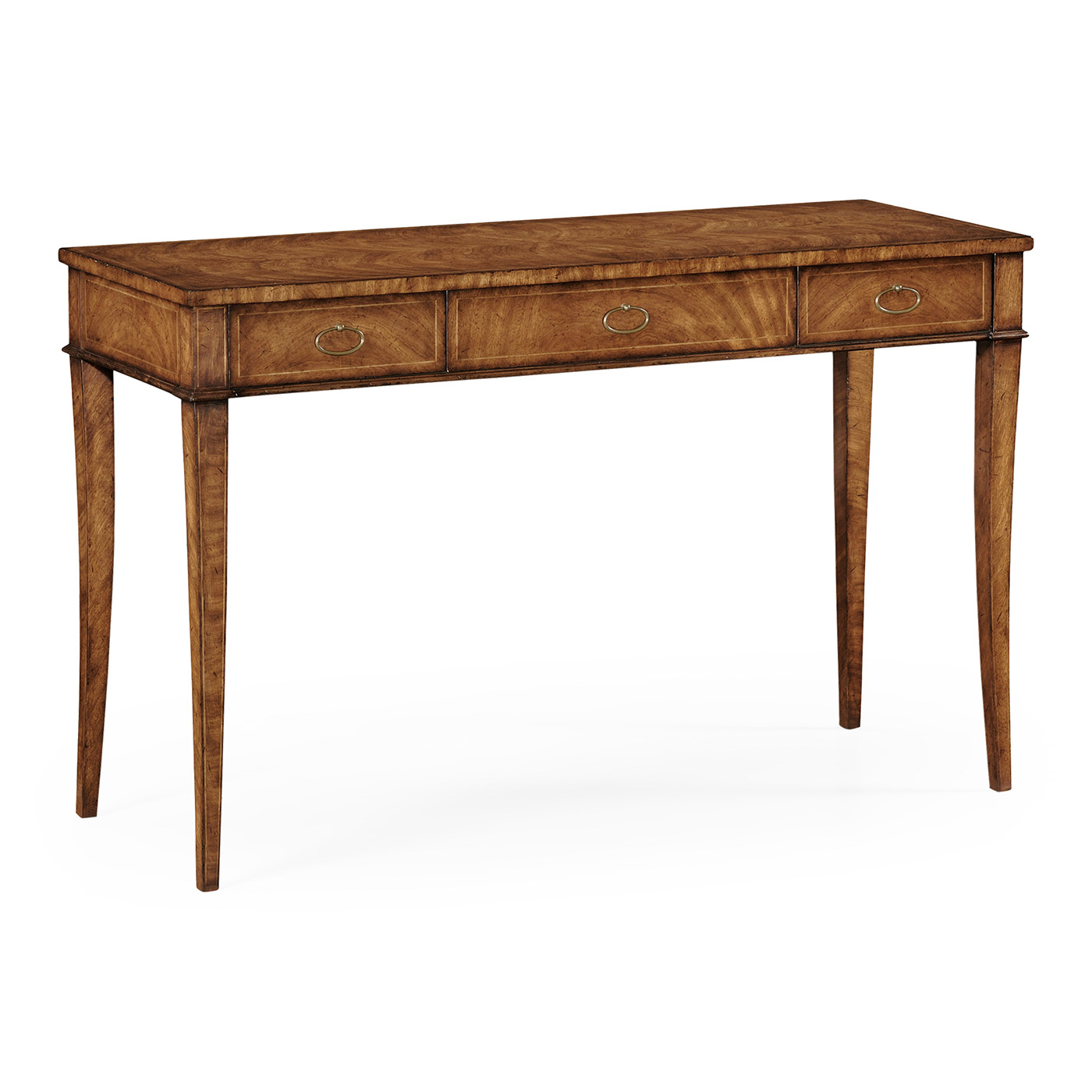 Crotch walnut narrow desk or side table
