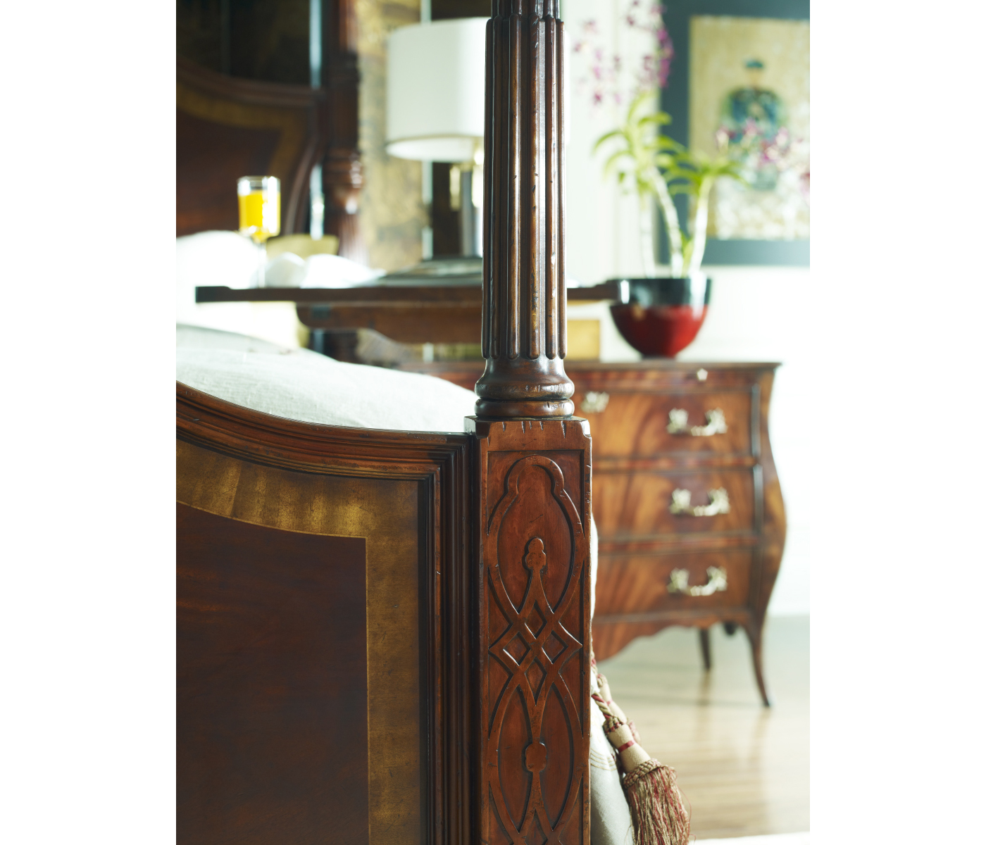 Four Poster Mahogany Cali King Bed