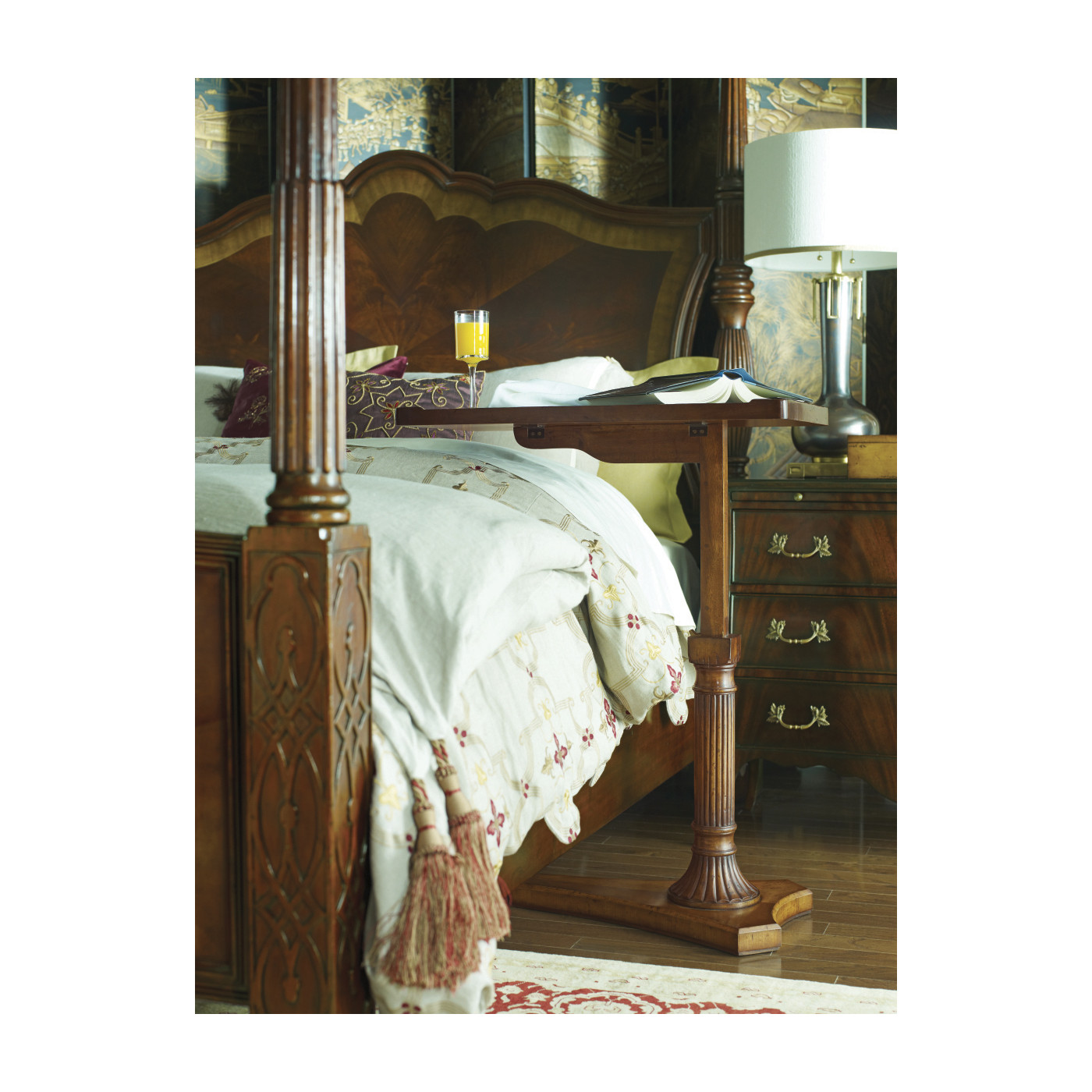 Four Poster Mahogany Cali King Bed