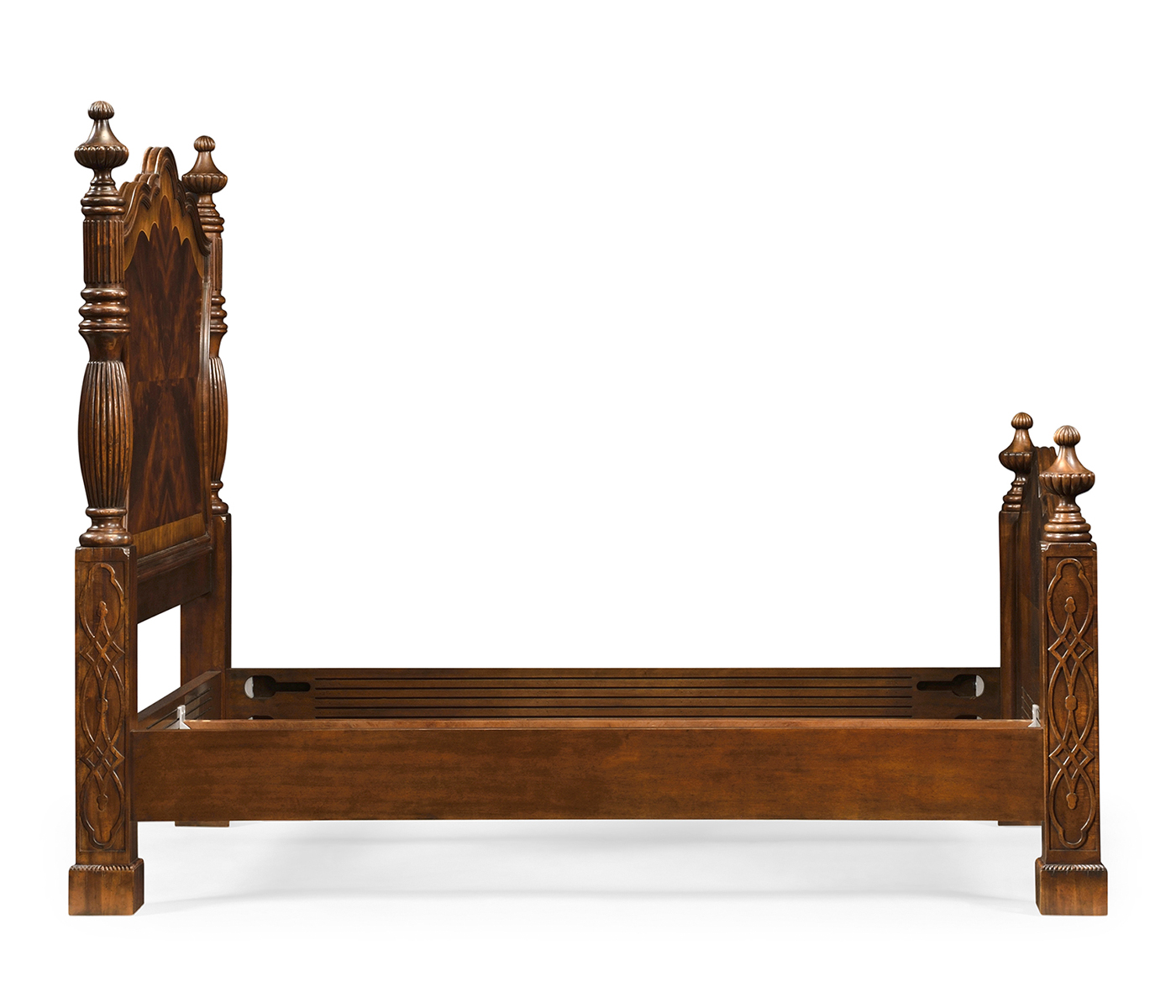 Four Poster Mahogany UK Queen Bed
