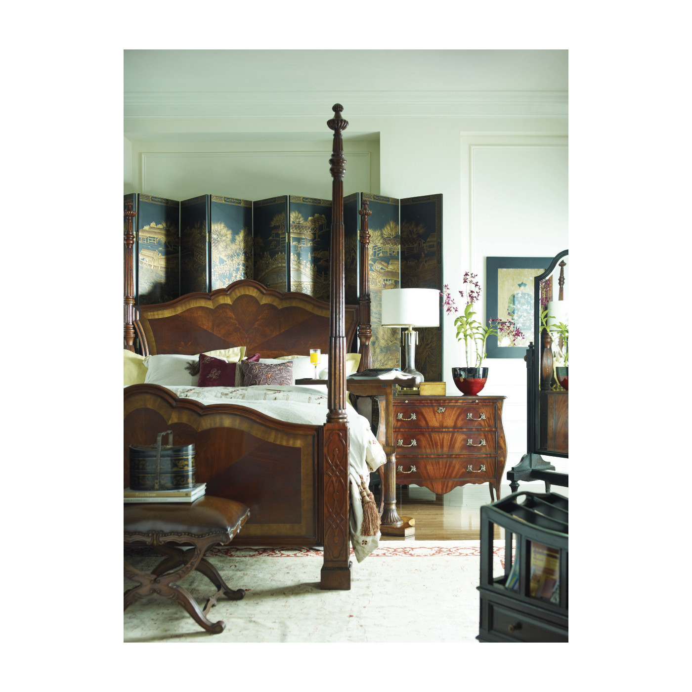 Four Poster Mahogany US King Bed