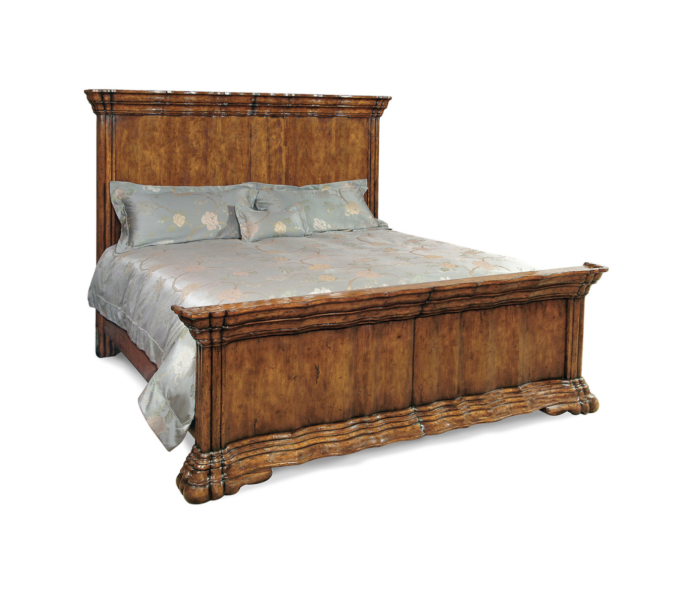 Serpentine Walnut US Queen Bed