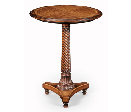 William IV round satinwood lamp table