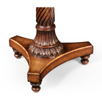 William IV round satinwood lamp table