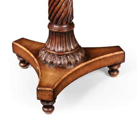 William IV round satinwood lamp table