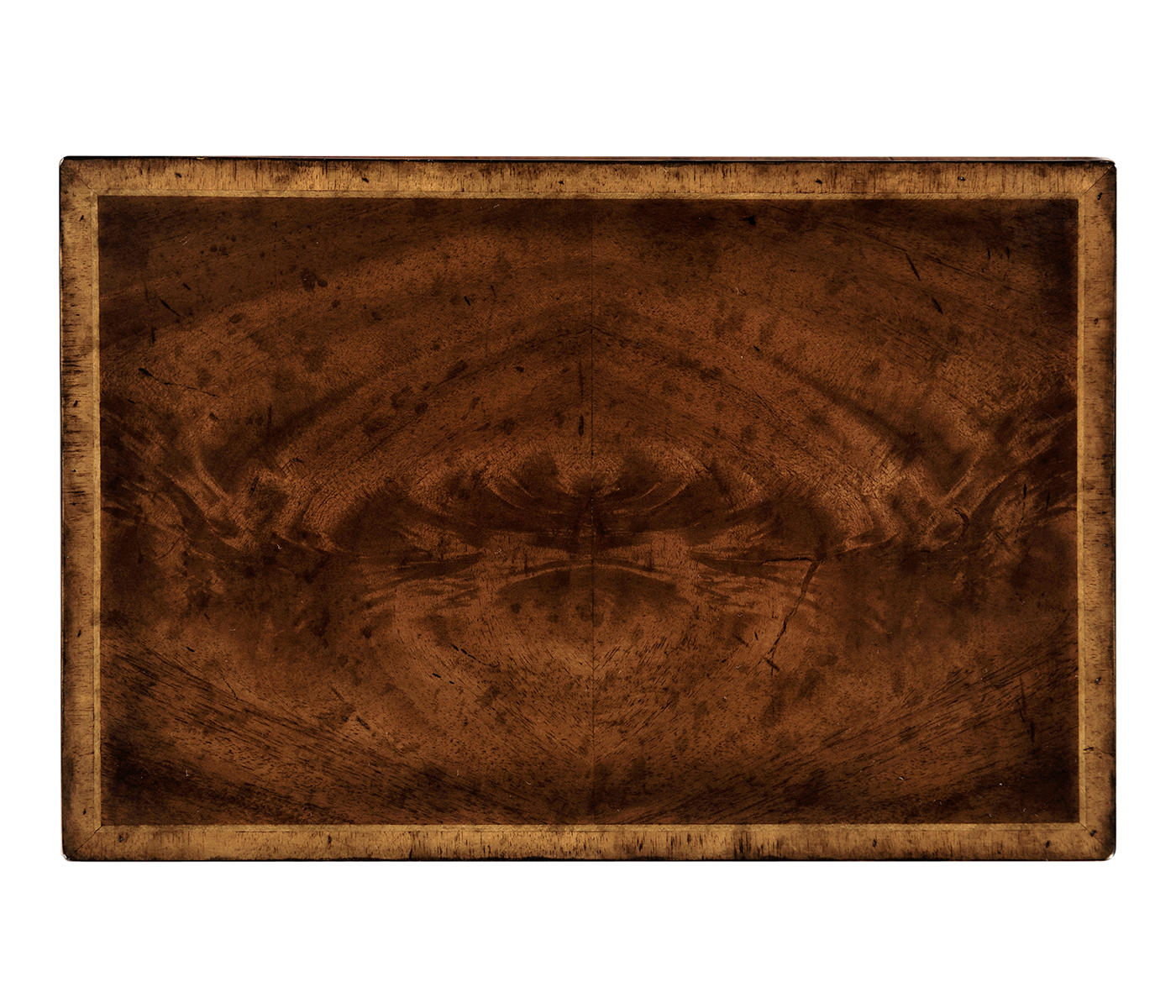 Rectangular Crotch Mahogany Jewellery Box