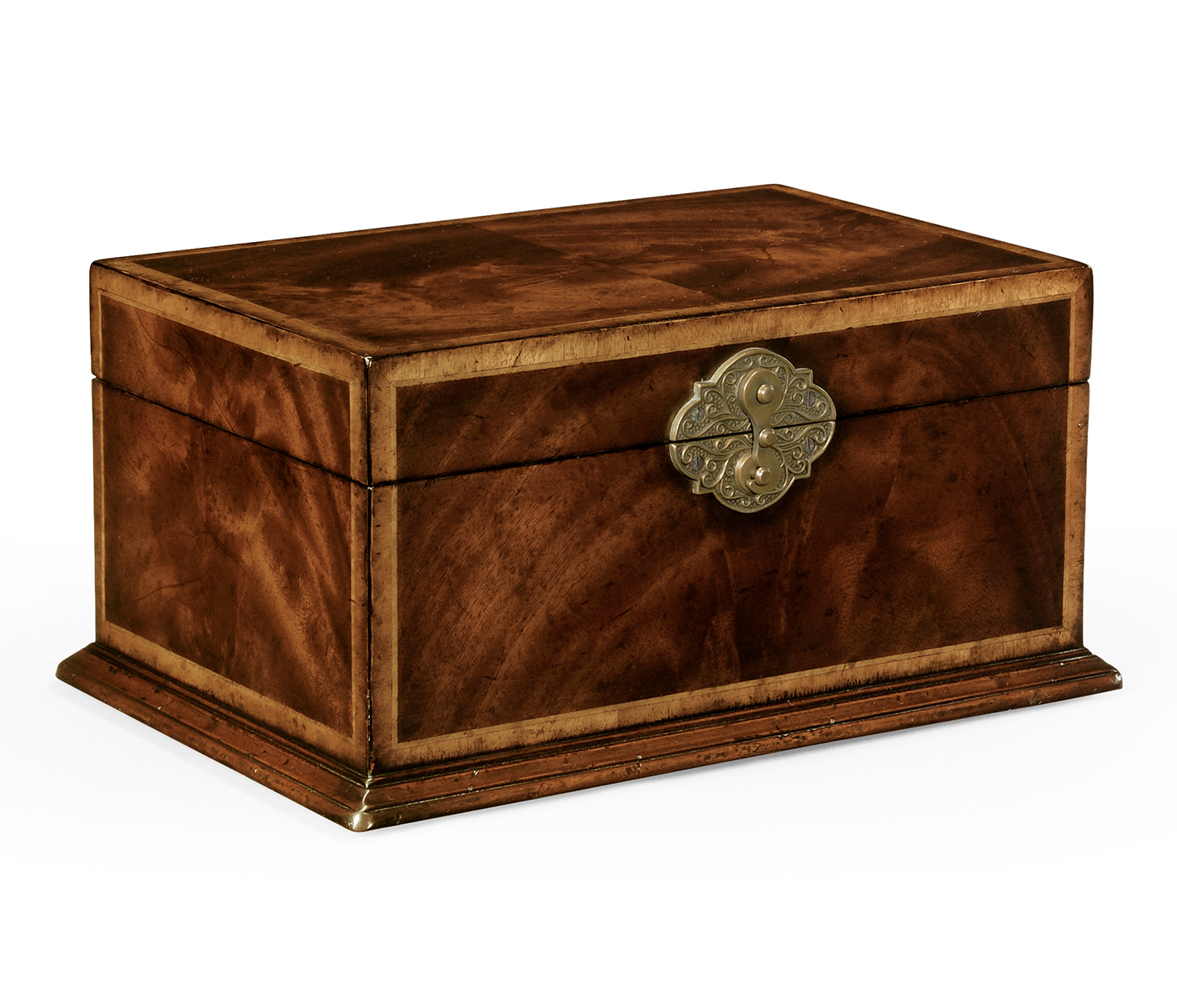 Rectangular Crotch Mahogany Jewellery Box