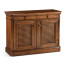 Latticework Walnut Side Cabinet