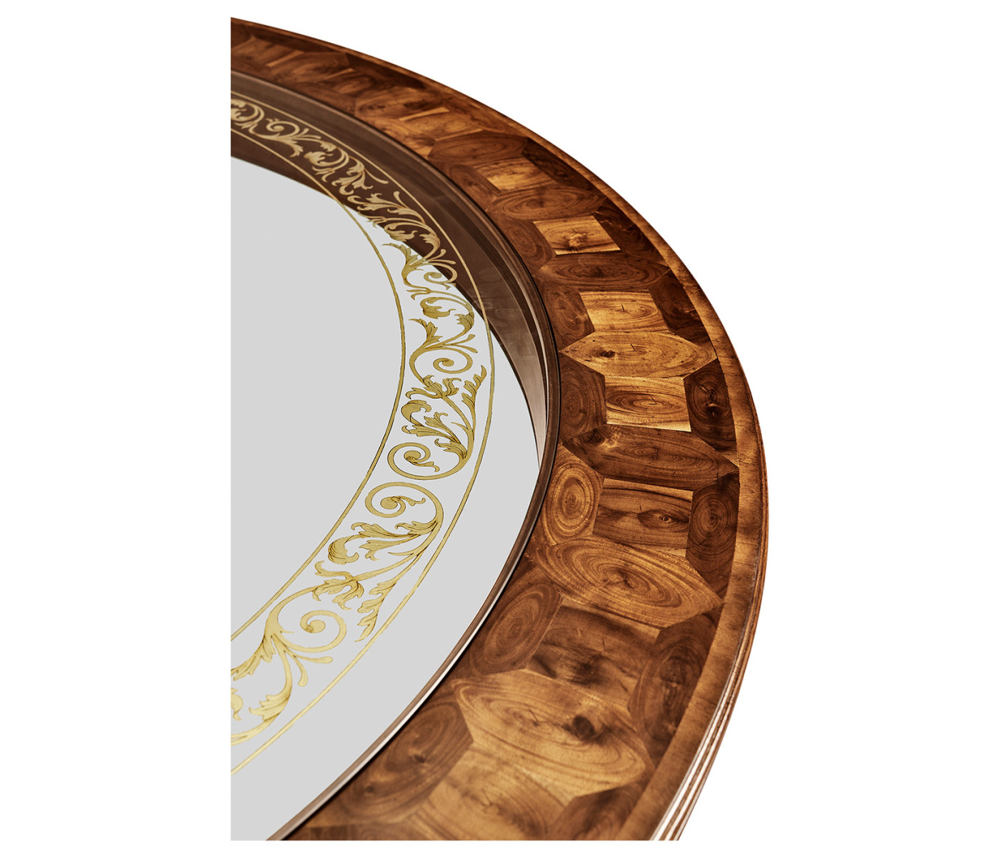 Circular Oyster & Églomisé Coffee Table