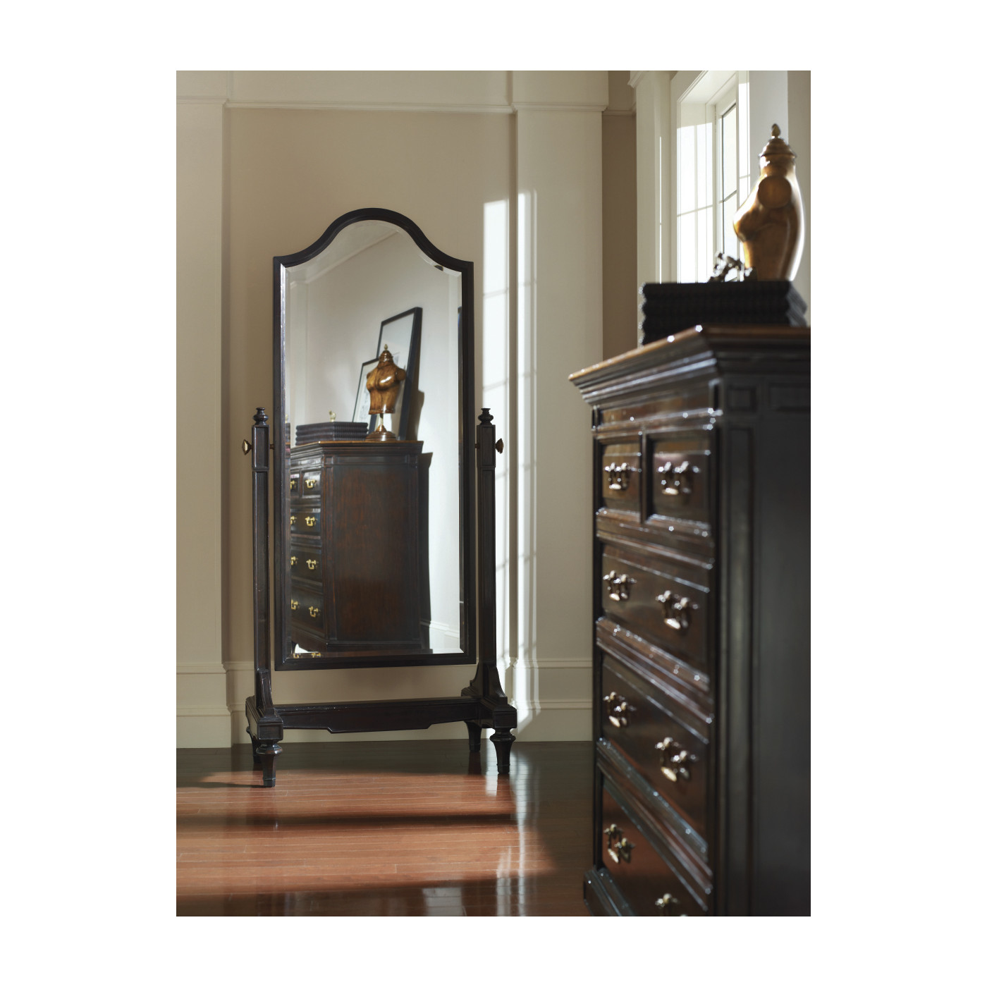 Small Female Wooden Mannequin & Torso on Stand