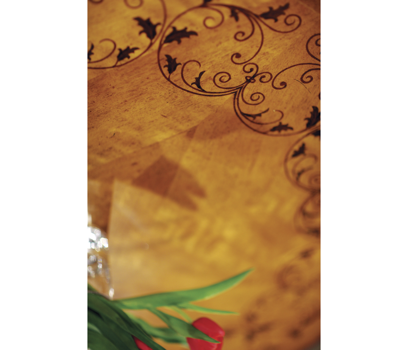 Inlaid country centre table