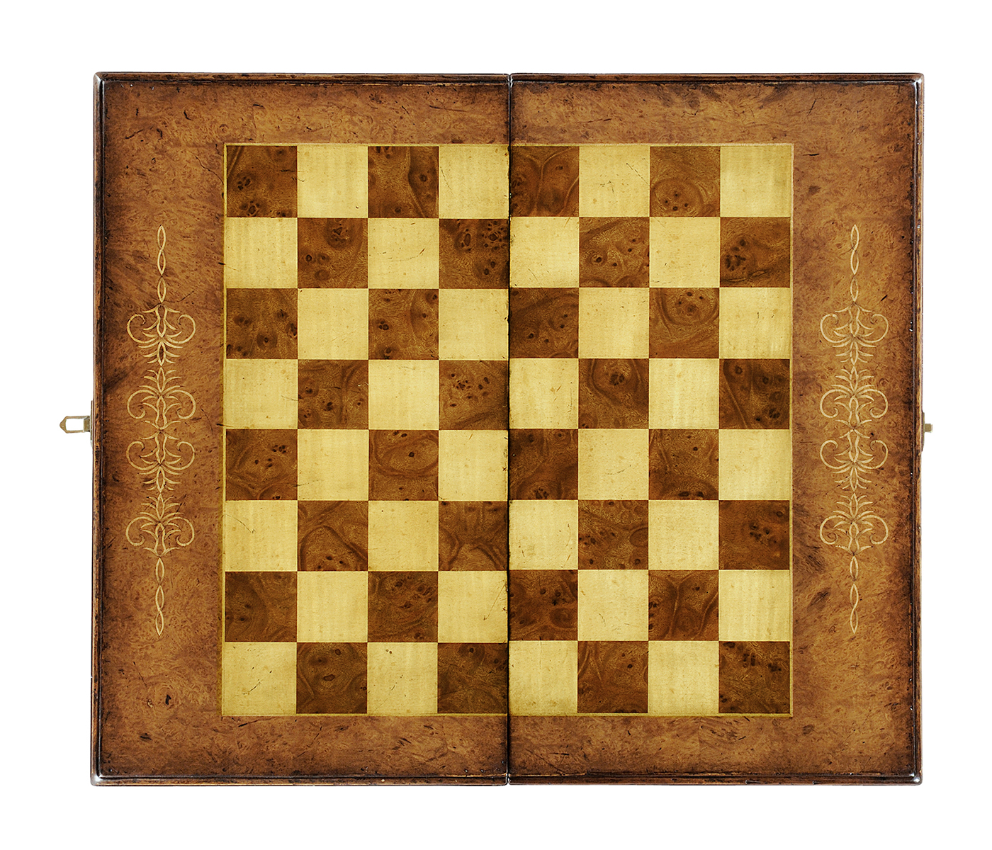 Folding Burl Walnut Games Board
