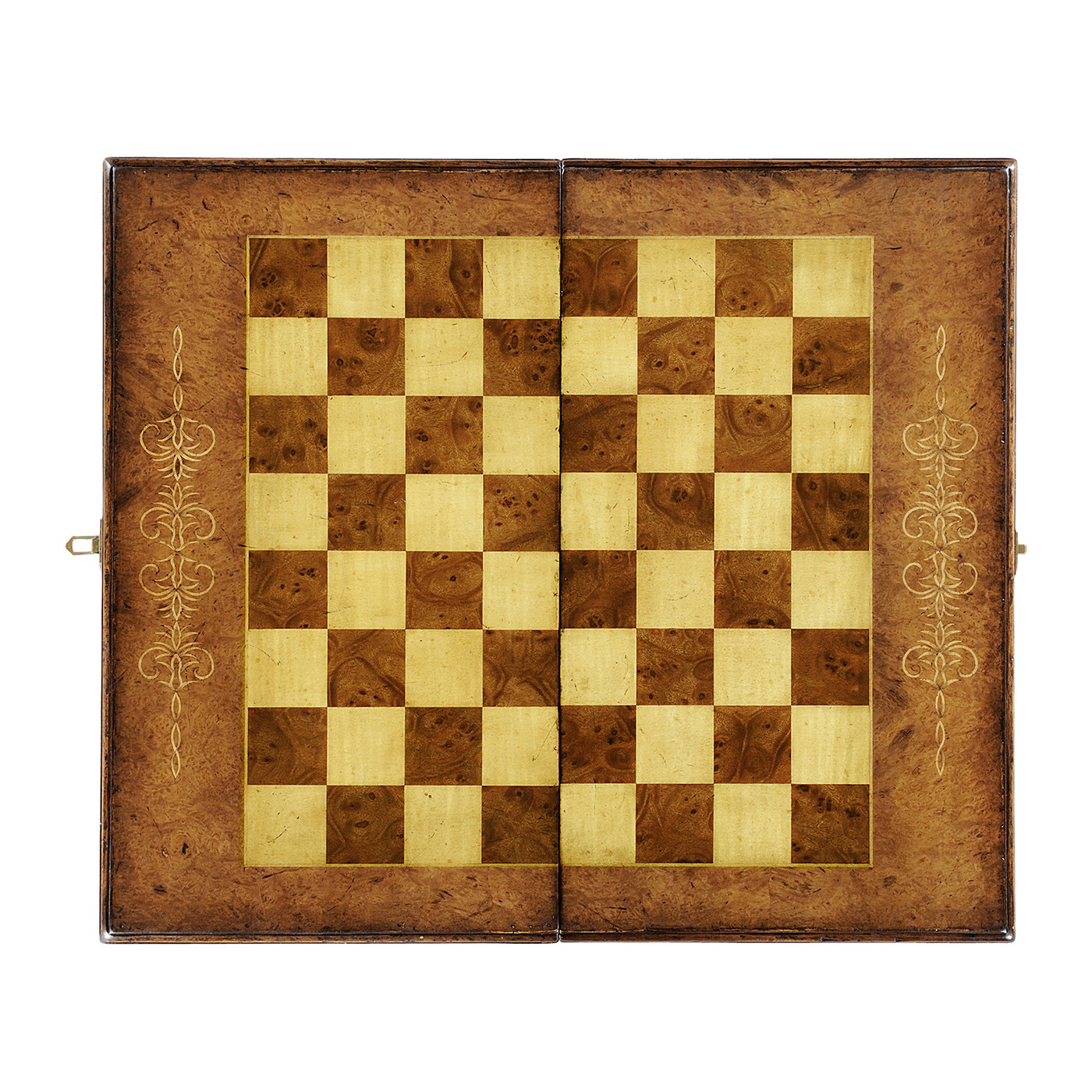Folding Burl Walnut Games Board
