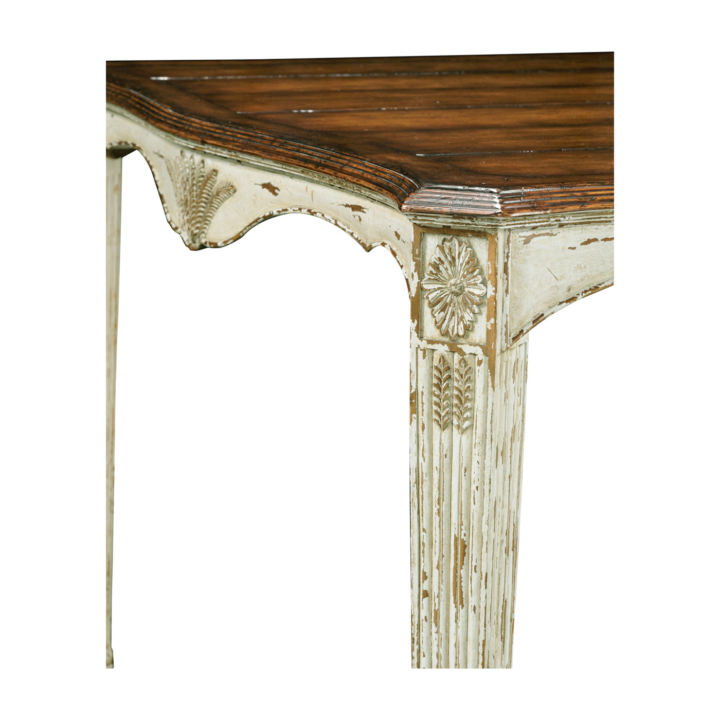 White Rub-Through Dining Table 92