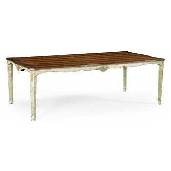 White Rub-Through Dining Table 92