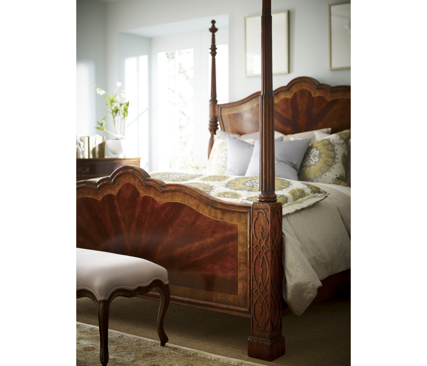 French Provincial Long Bench