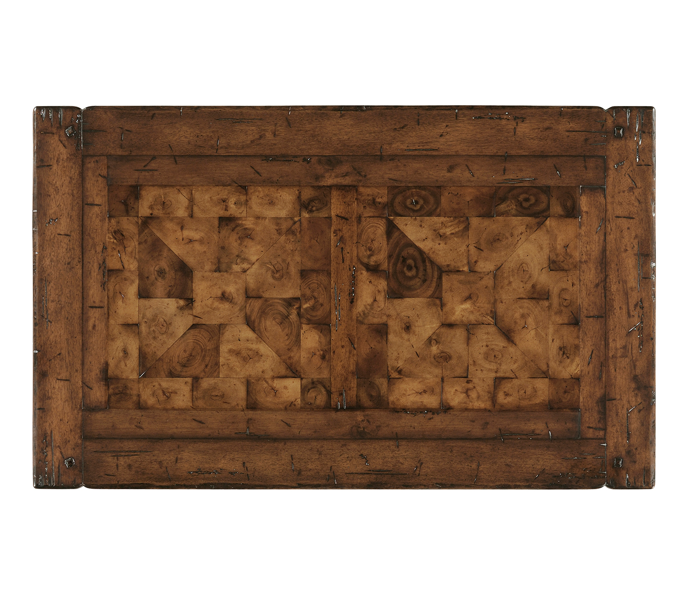 Walnut Oyster Parquet Nest of Tables