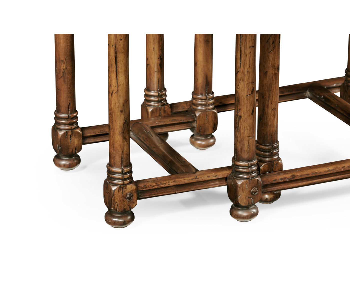 Walnut Oyster Parquet Nest of Tables