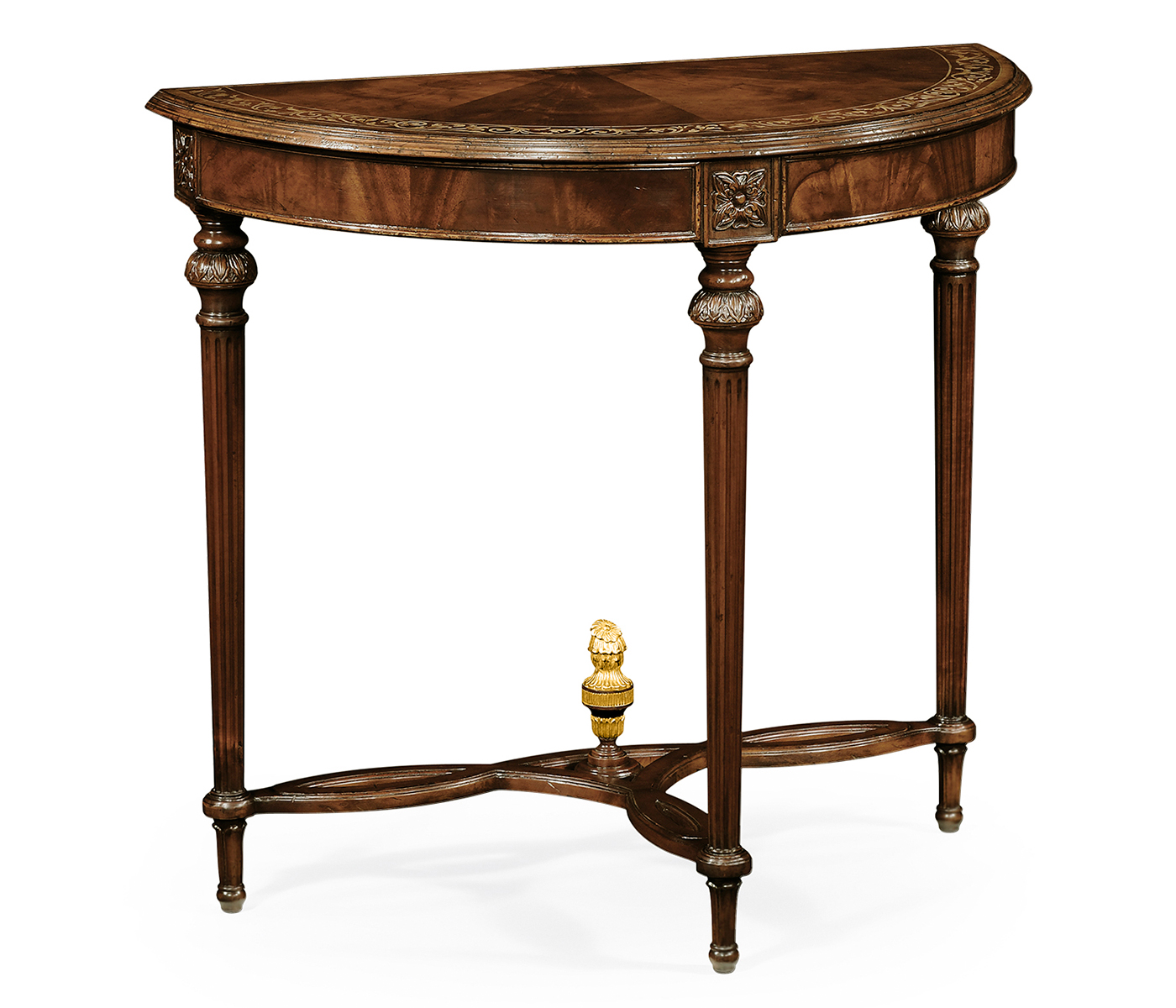 Napoleon III Mahogany Demilune Console