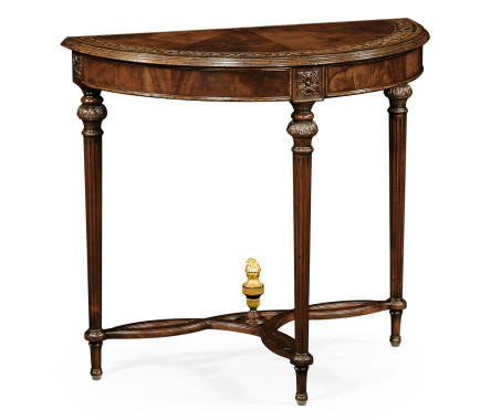 Napoleon III Mahogany Demilune Console