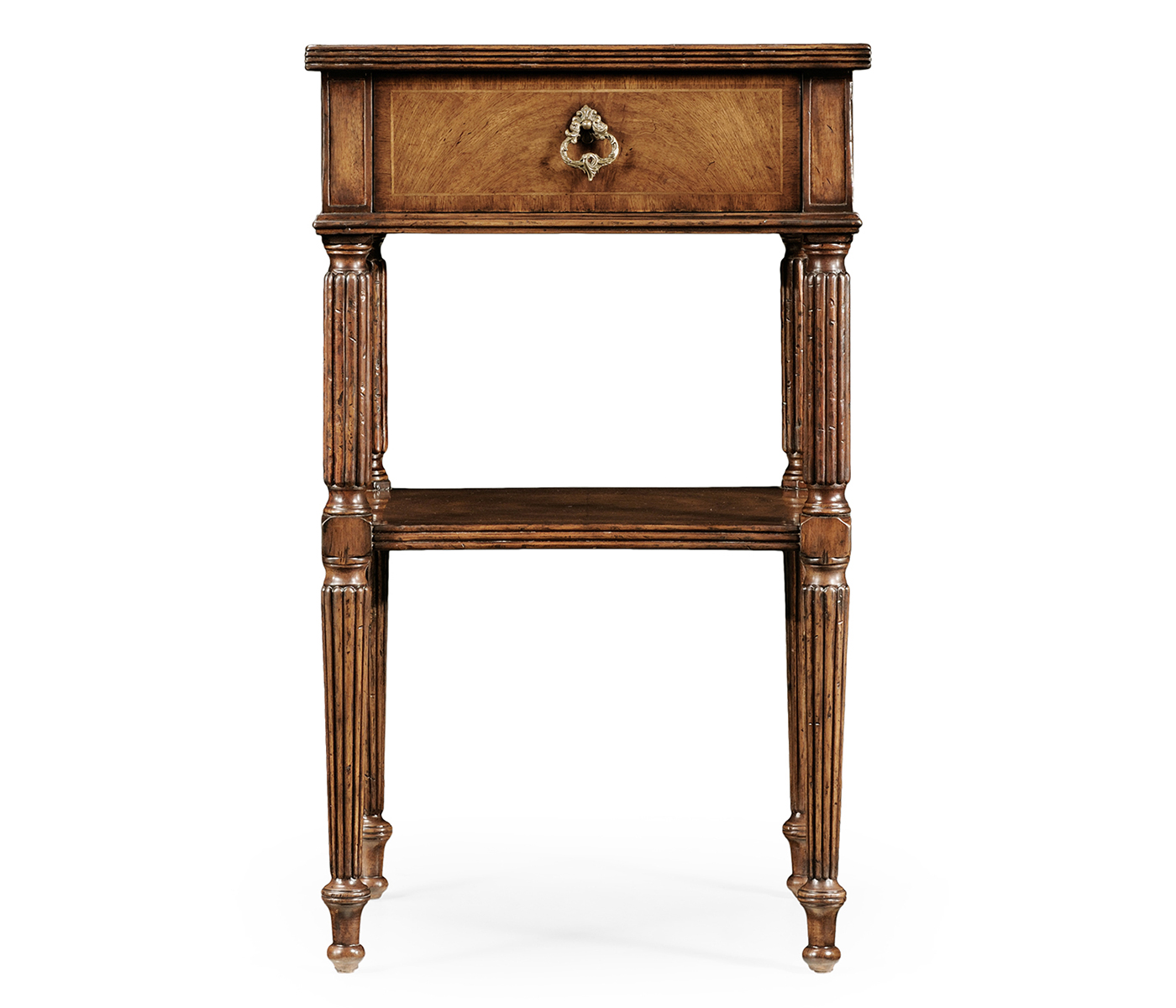 Regency Walnut Bedside Table