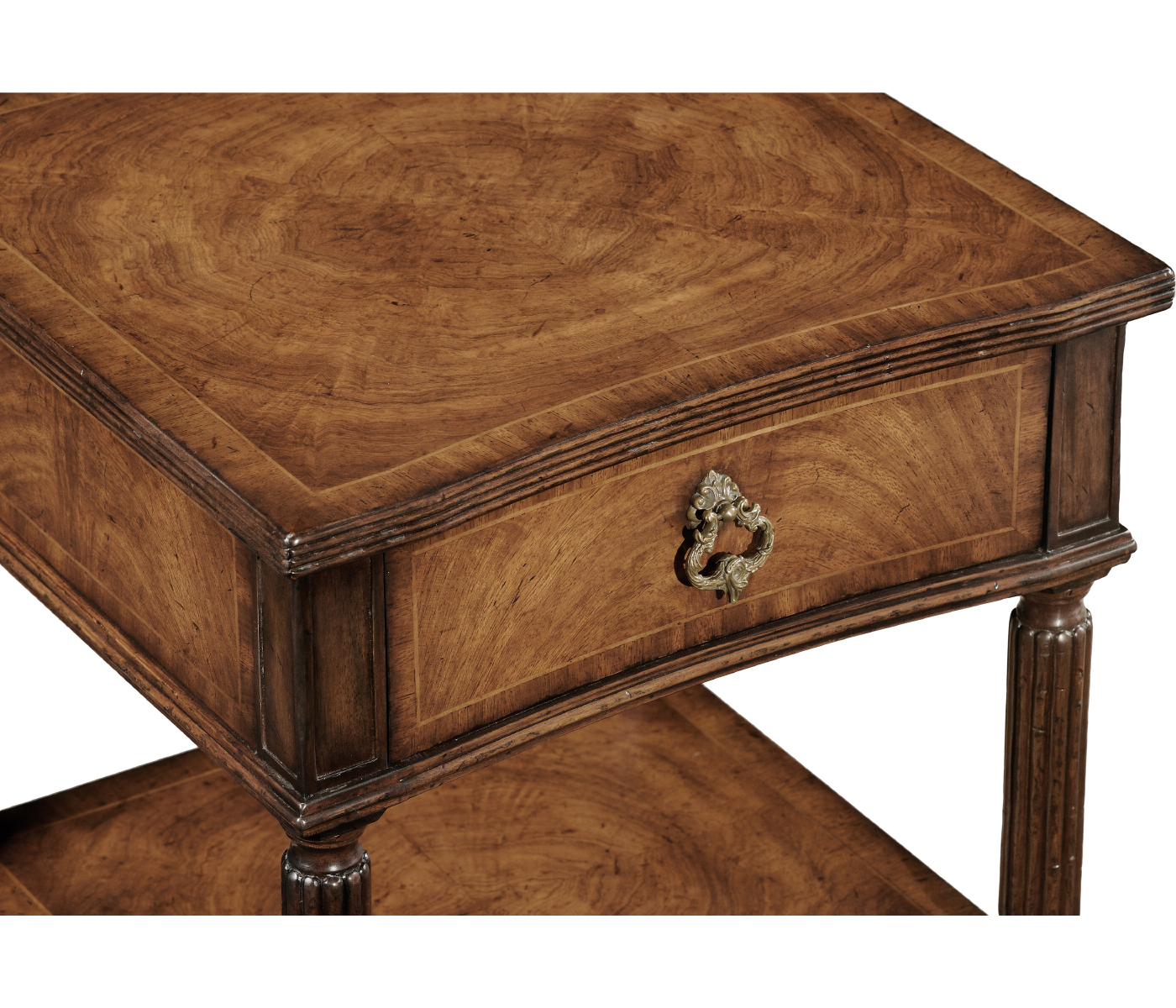 Regency Walnut Bedside Table