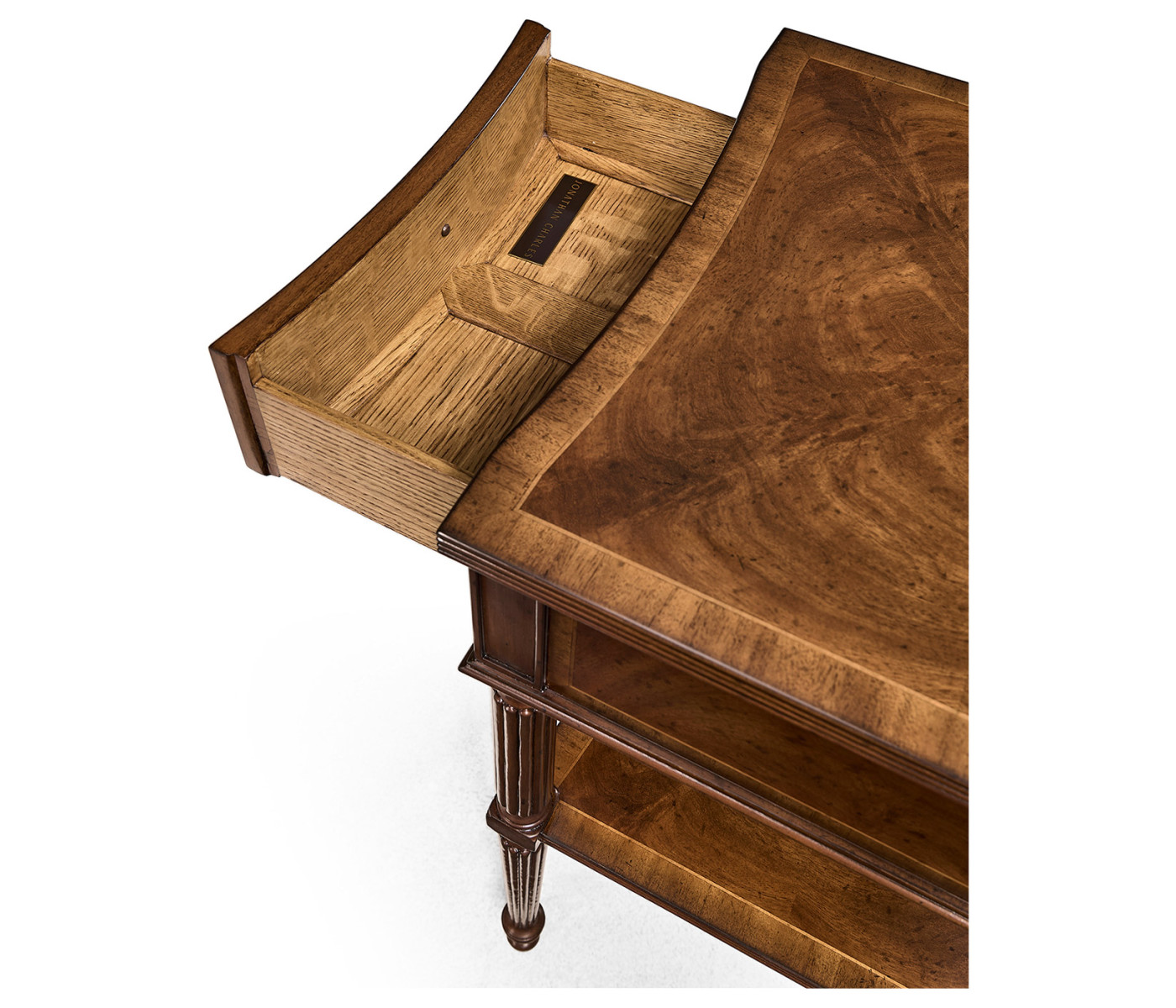 Regency Walnut Bedside Table