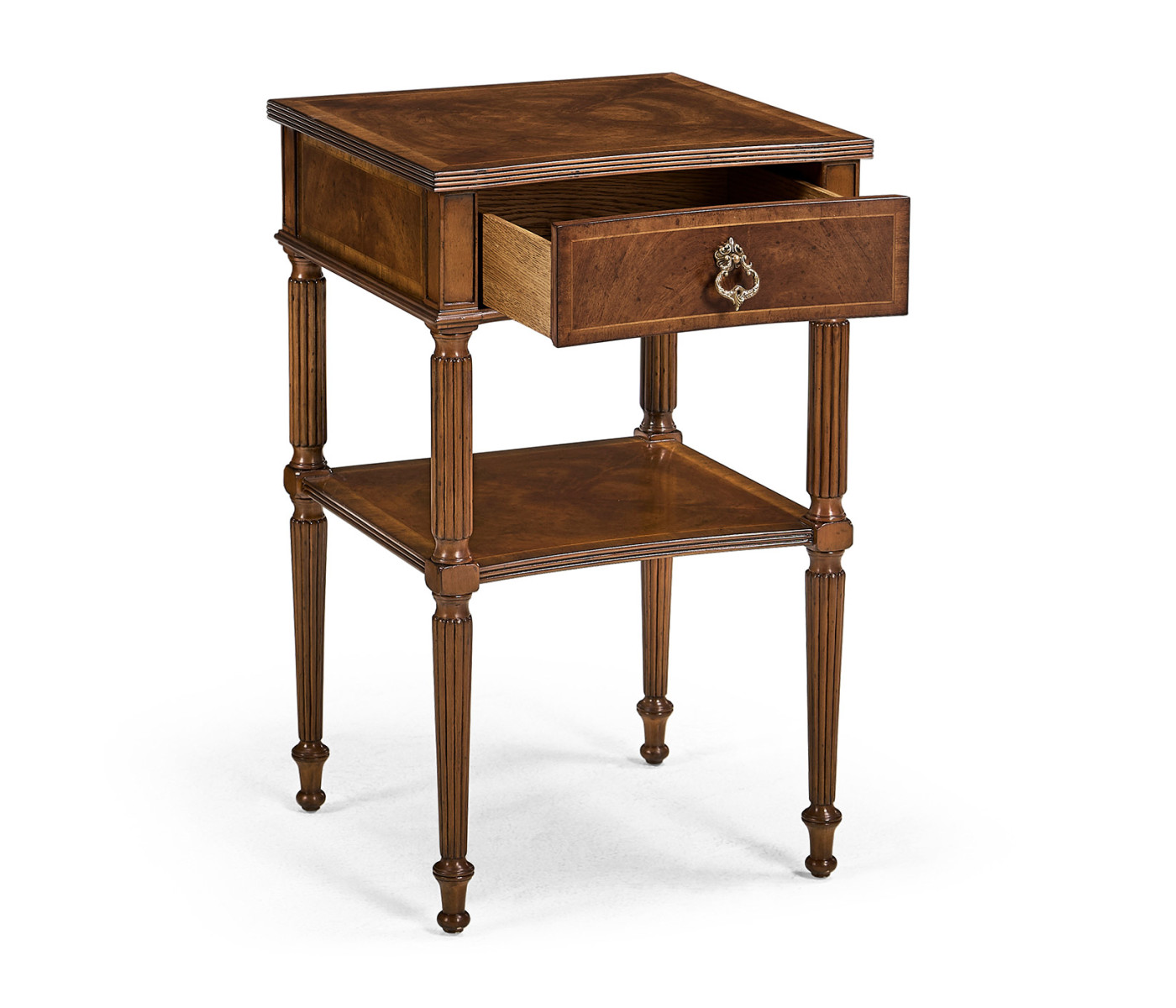Regency Walnut Bedside Table