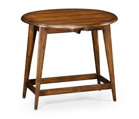 Folding walnut plank table