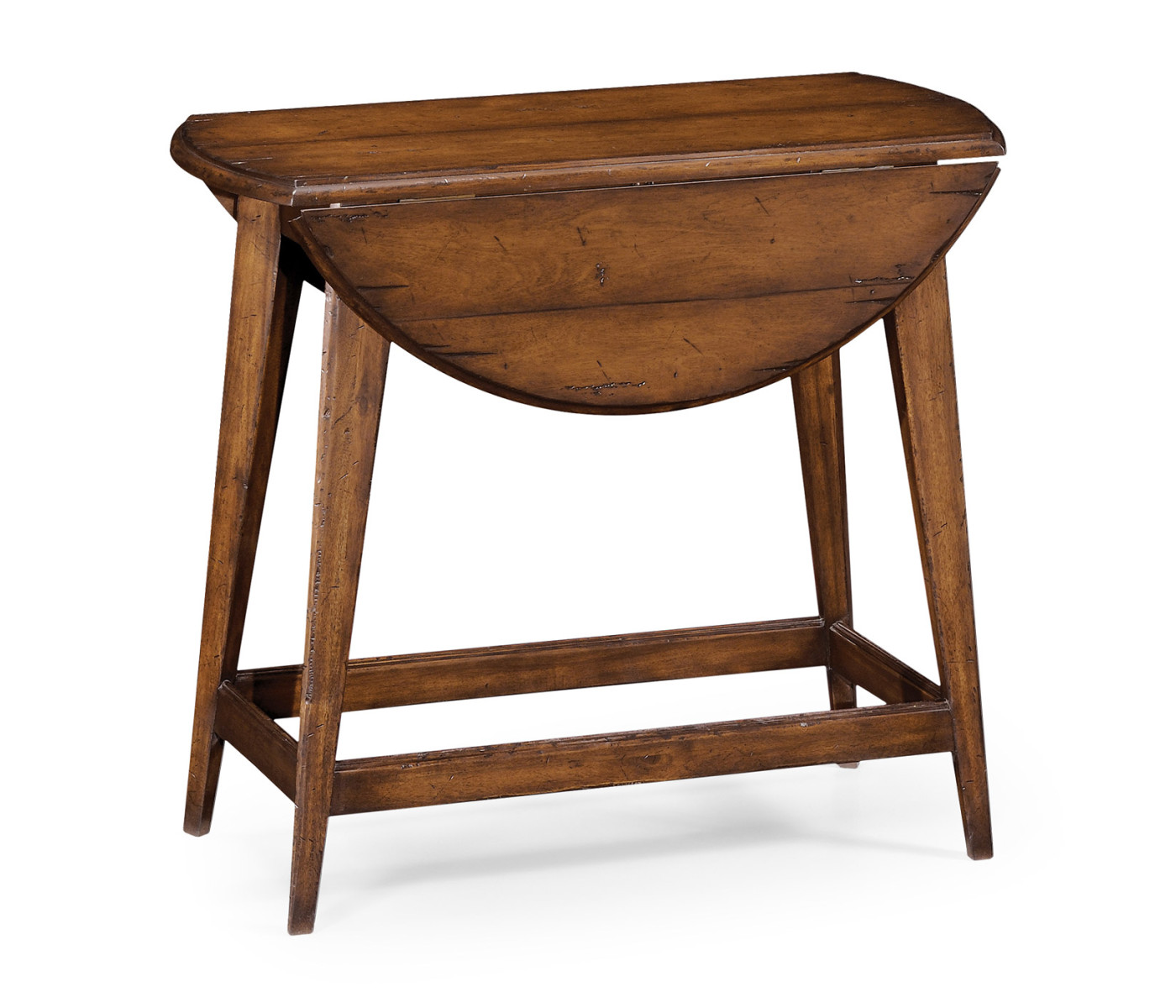 Folding walnut plank table