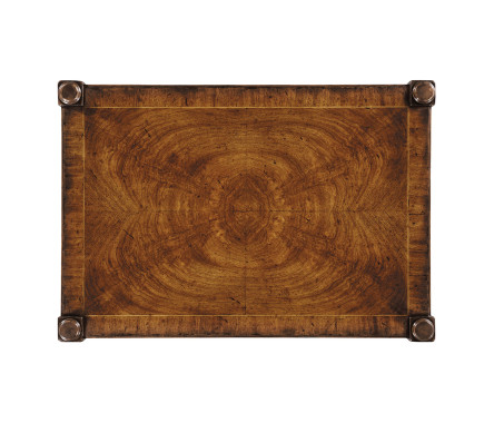 Crotch walnut veneer side table